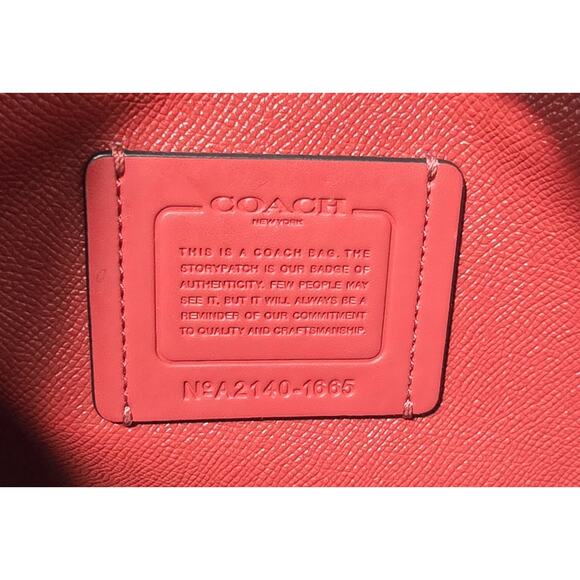 COACH Signature Dark Brown Black Mollie Tote Bag 1665 Pre-Owned - Picture 16 of 16